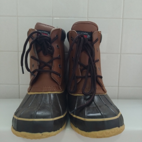 Womens size 8 thermolite brown duck boots - Picture 1 of 9